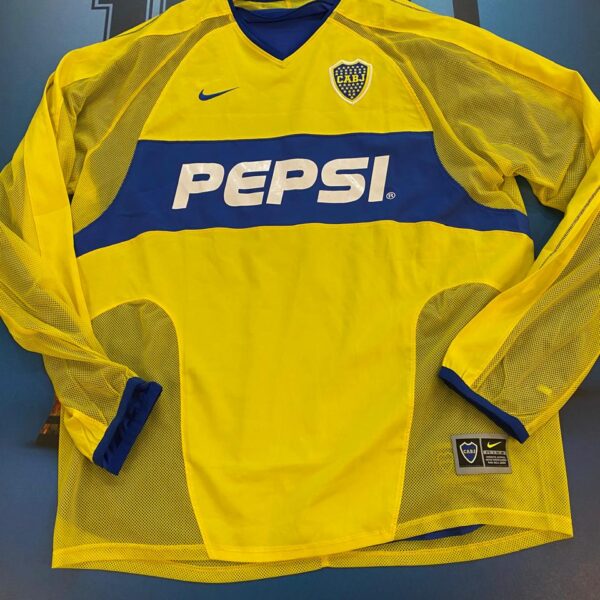 Camiseta doble tela de  boca juniors manga larga talle L 9  carlitos tevez !