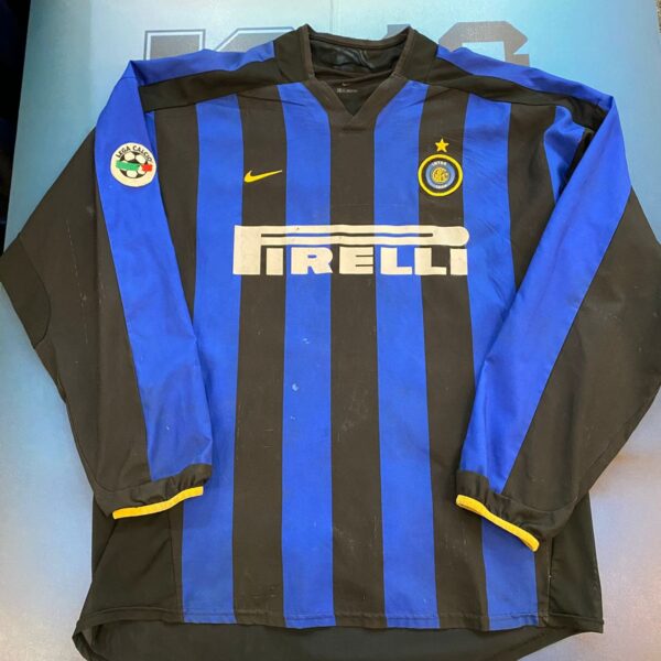 Camiseta manga larga del inter doble tela usada por hernan crespo