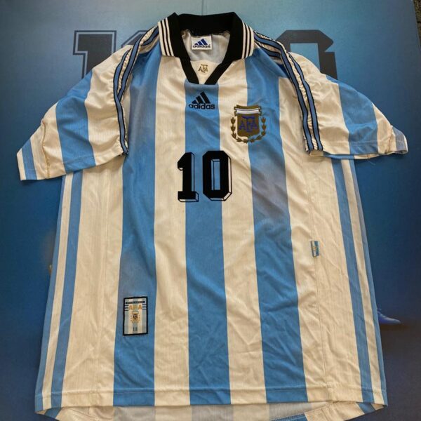 Camiseta de la  seleccion argentina 1998 10 ortega talle XL