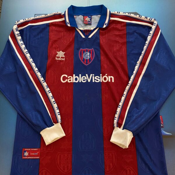 Camiseta mangas largas de san lorenzo 1999 usada por 24 tuzzio talle XL
