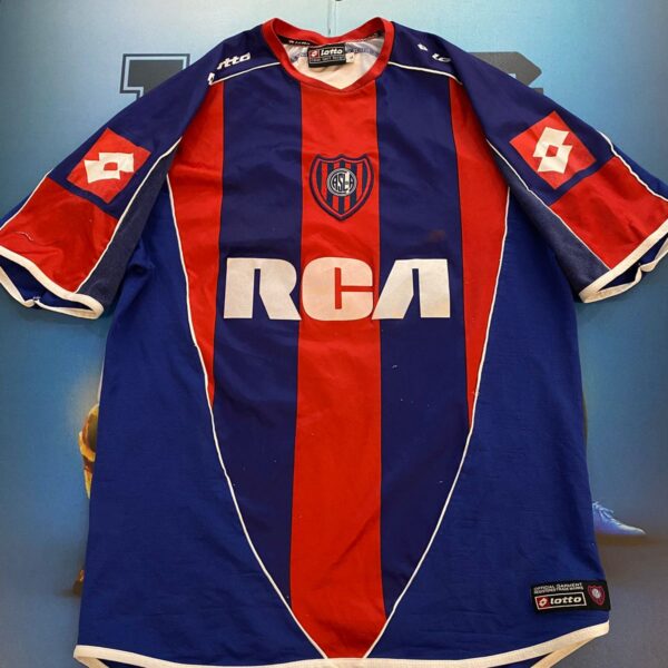 Camiseta de san lorenzo 2005 006 usada por 25 Pablo Alvarado talle L