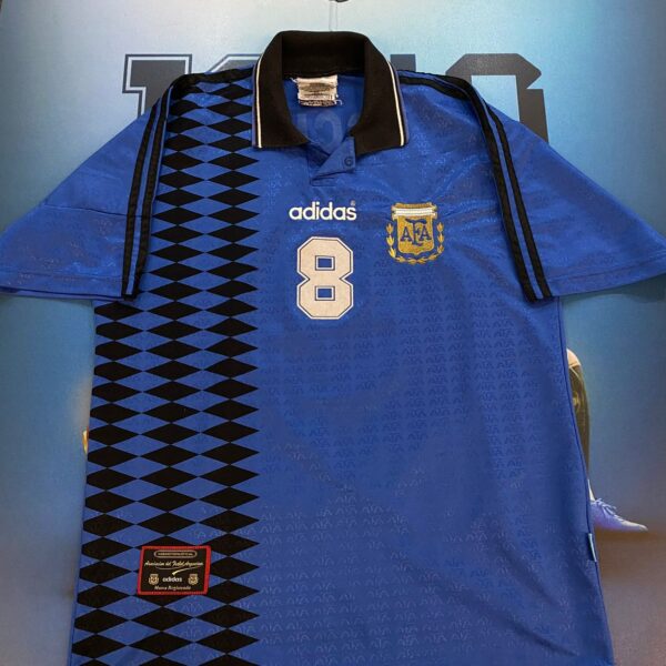 Camiseta alternativa de la seleccion argentina 1997 usada por 8 duscher talle 3