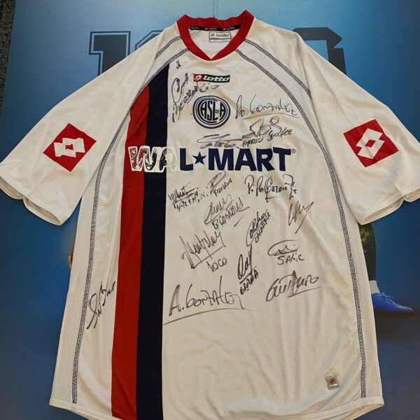 Camiseta alternativa de san lorenzo 2007 usada por 2 Adrian González talle XL