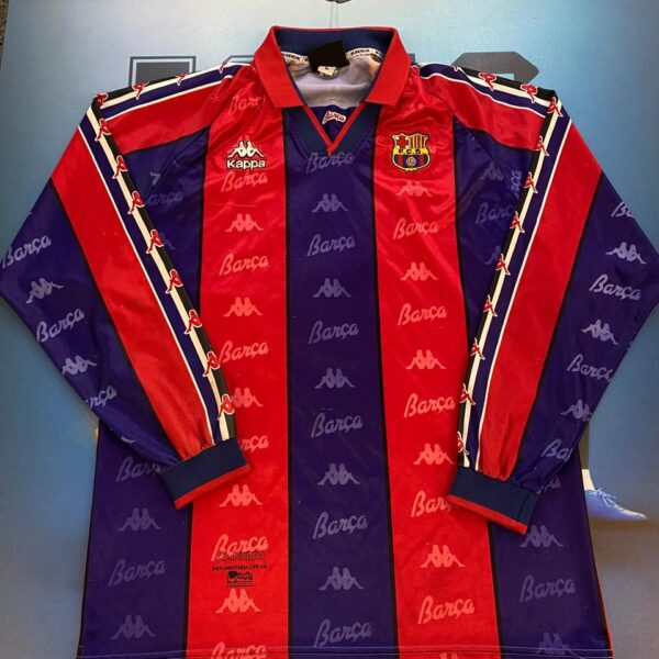 Camiseta mangas largas del barcelona 1996 9 Ronaldo talle L