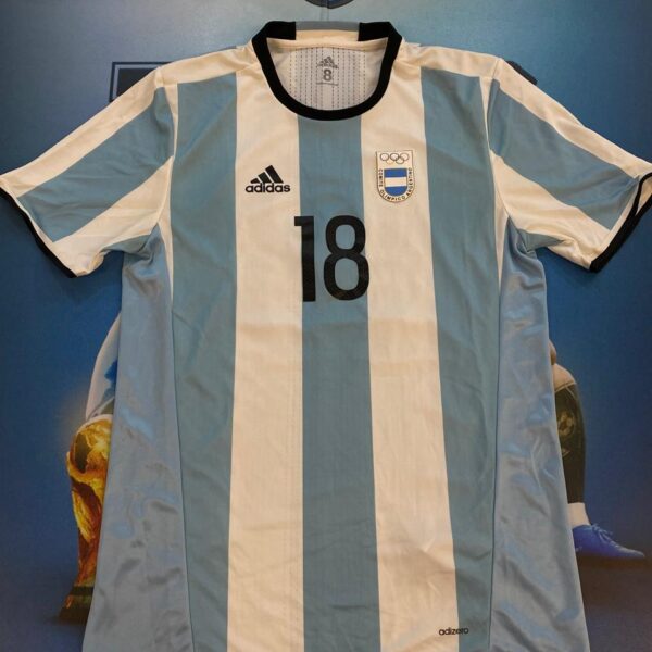 Camiseta de la selección Argentina 18 Espinoza talle 8