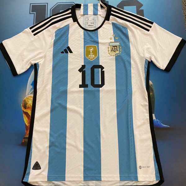 Camiseta de la selección argentina versión de juego 3 estrellas talle M 10 messi !