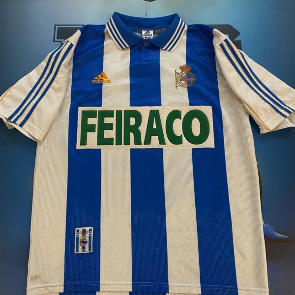 Camiseta del Deportivo la Coruña 1999 2000 12 Scaloni talle L
