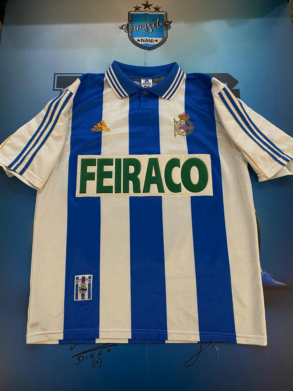 Camiseta del Deportivo la Coruña 1999 2000 12 Scaloni talle L