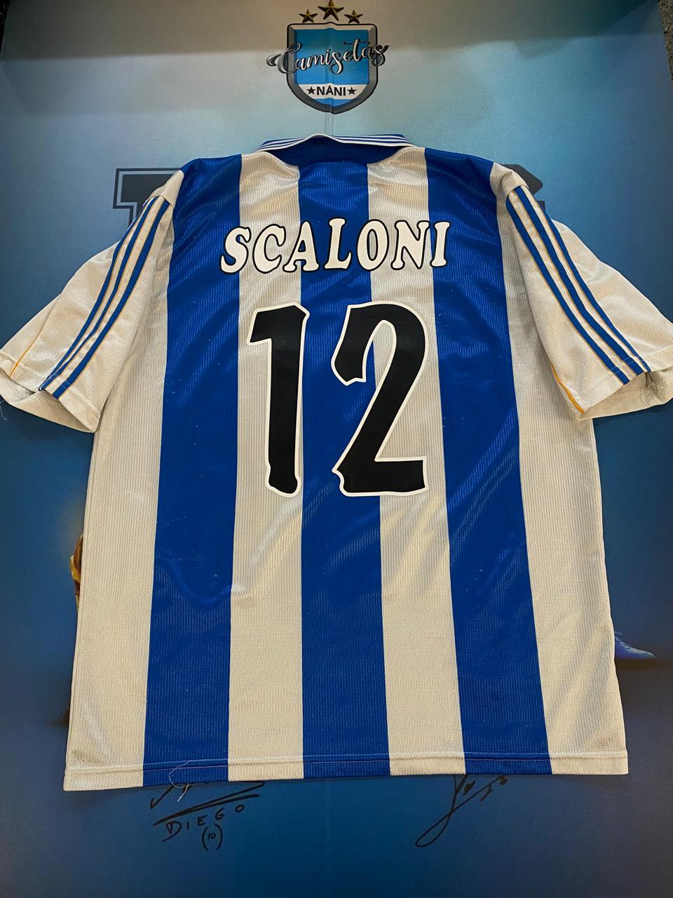 Camiseta del Deportivo la Coruña 1999 2000 12 Scaloni talle L
