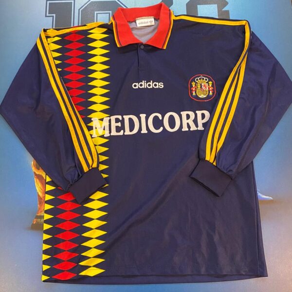 camiseta de juego de deportivo español alternativa año 1994 talle 3  7