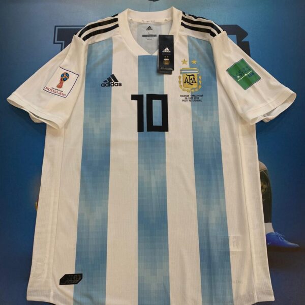 Camiseta de la selección Argentina versión jugador mundial Russia 2018 10 Messi talle L