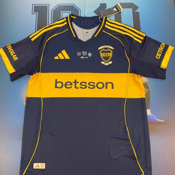 Camiseta titular de boca juniors copa argentina talle L 28 bareiro