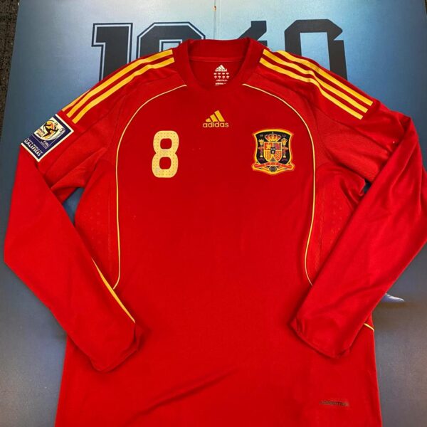 MATCHWORN  camiseta de la selección de españa eliminatorias mundial 2010 ganado por la selección española usada por XAVI 8