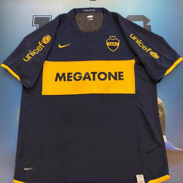 Camiseta de Boca Juniors 2007 2008 usada por 4 el negro Ibarra talle L