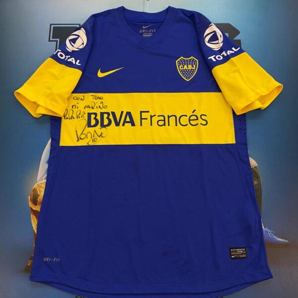 MATCHWORN! CAMISETA USADA EN PARTIDO POR JUAN ROMAN RIQUELME! ESTA FIRMADA POR EL !
