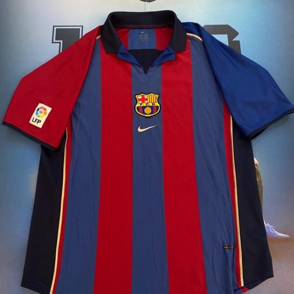 Camiseta del Barcelona 2001 2002 7 Saviola talle L