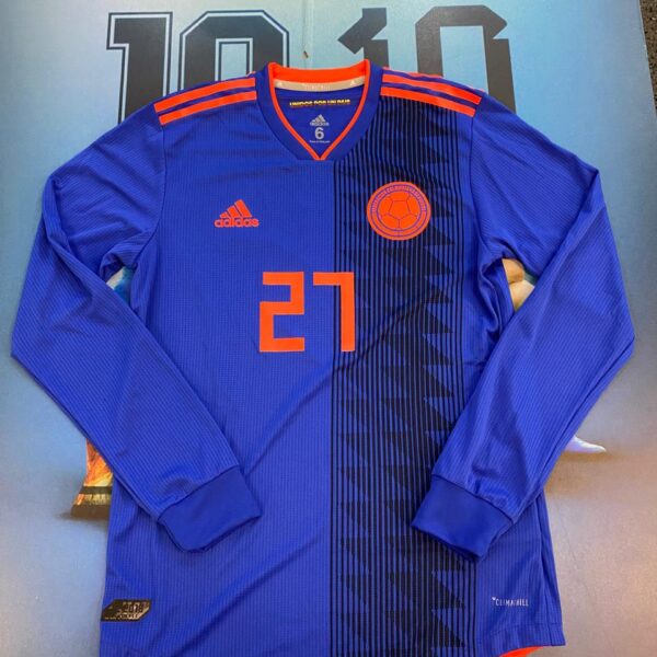 Camiseta de la selección colombiana talle 6 2018 versión jugador 27 izquierdo