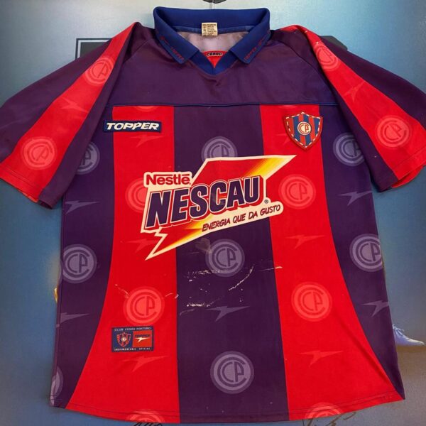 Camiseta de Cerro Porteño año 2001 10 nro pintura talle L