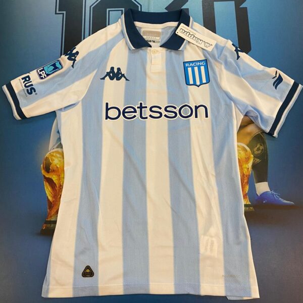 Camiseta de racing titular 2026 preparada para partido talle S 9  maravilla martinez