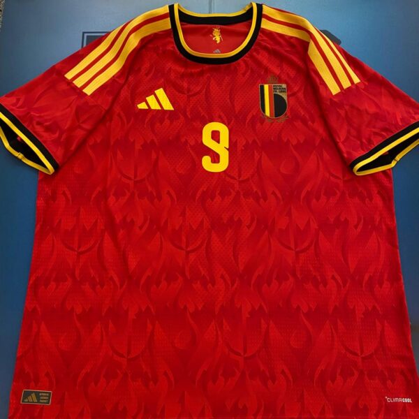 Camiseta de la selección de Bélgica  versión jugador 9 Lukaku talle XXL