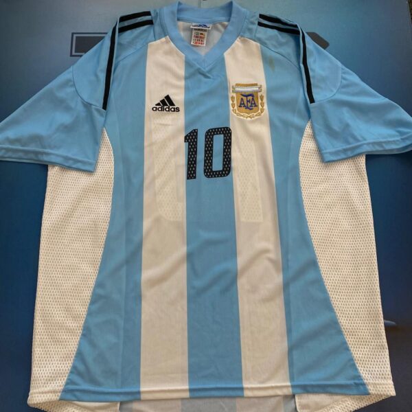 Camiseta de la selección Argentina 2002 10 Ortega talle XL