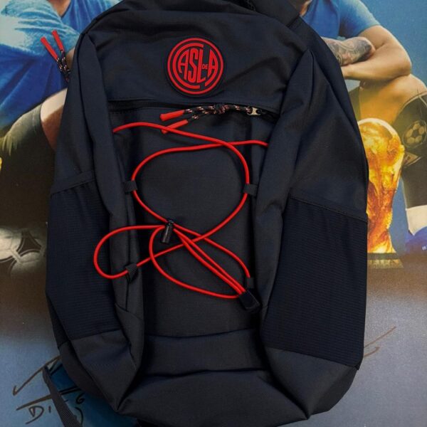 Mochila de San Lorenzo 2026 azul y roja