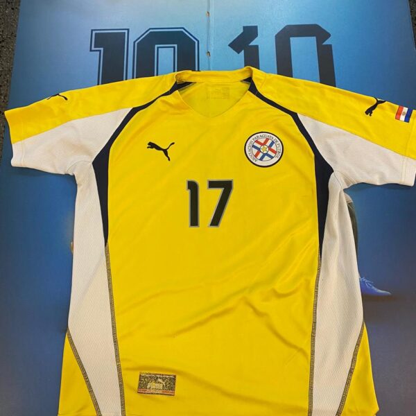 Camiseta de paraguay alternativa 2004 talle L