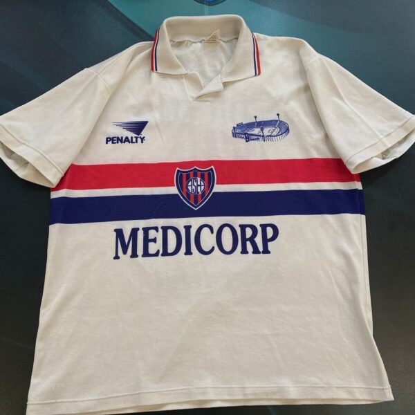 Camiseta alternativa de San Lorenzo 1994 7 nro pintura talle 10 (L)