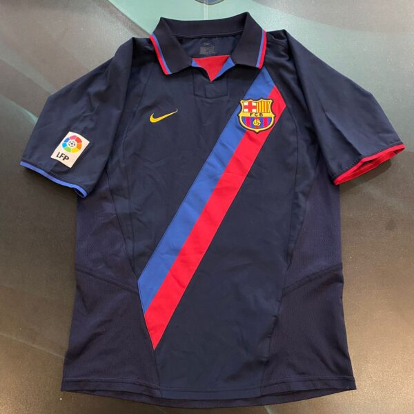 Camiseta alternativa del Barcelona 2002 2003 10 Riquelme talle S