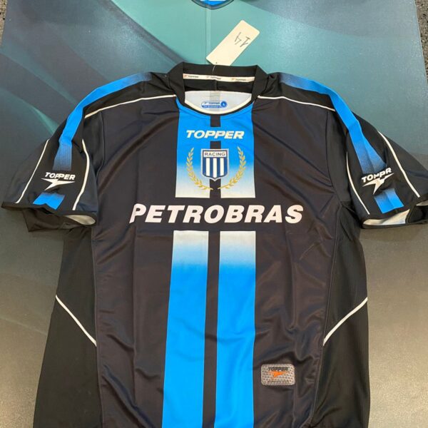 Camiseta alternativa de racing año 2005 preparada para partida talle L  14 simeone