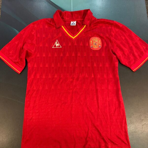 matchworn Camiseta de la selección española año 1988 amistoso vs argentina en Sevilla 5  sanchis