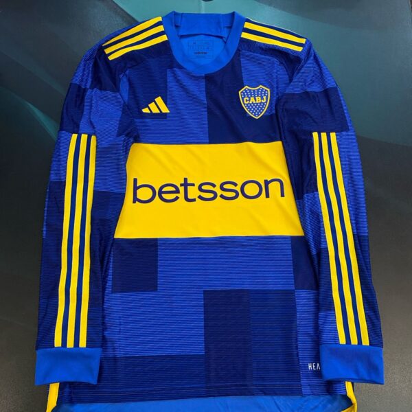 Camiseta mangas largas de Boca Juniors versión jugador 7 Zeballos talle M