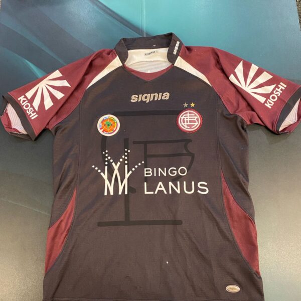 MATCHWORN Camiseta de Lanus usada en partido copa libertadores 2008 12 ledesma talle M