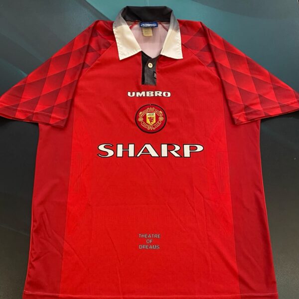 Camiseta del Manchester United temporada 1996 1997 10 Beckham talle XL