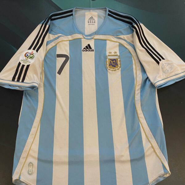 Camiseta de la selección Argentina 2006 7 Saviola talle XL