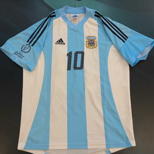 Camiseta de la selección Argentina  2002 10 Ortega talle M