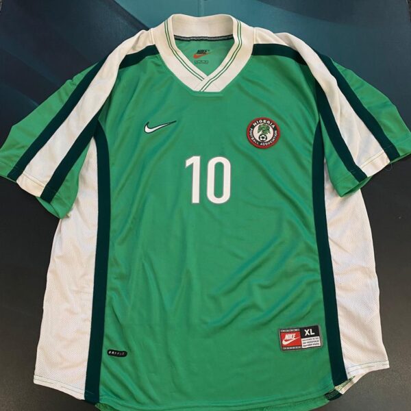 Camiseta de la selección de Nigeria 1998 10 Okocha talle XL