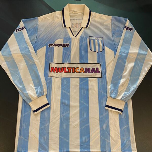 Camiseta mangas largas de Racing Club 1996 10 Mago Capria talle 42