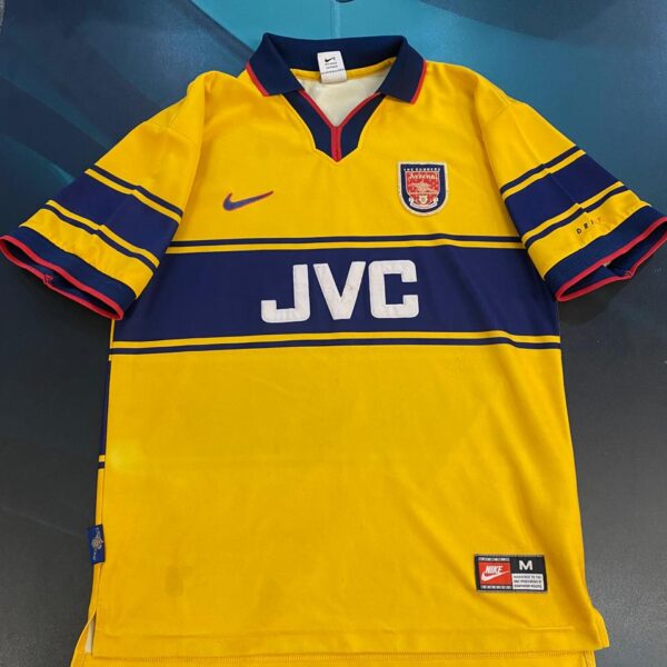 Camiseta alternativa del Arsenal 1997 1999 10 Bergkamp talle M