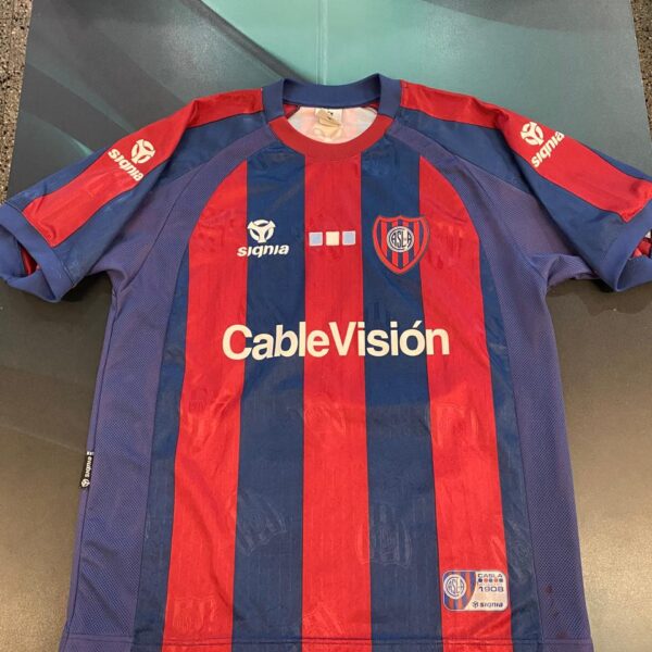 MATCHWORN Camiseta de san Lorenzo 2002 Copa Sudamericana usada por GONZALO RODRÍGUEZ 24
