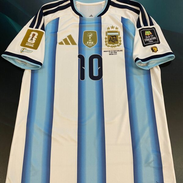 Camiseta de la selección argentina 2026 VS Suiza jugador a eleccion
