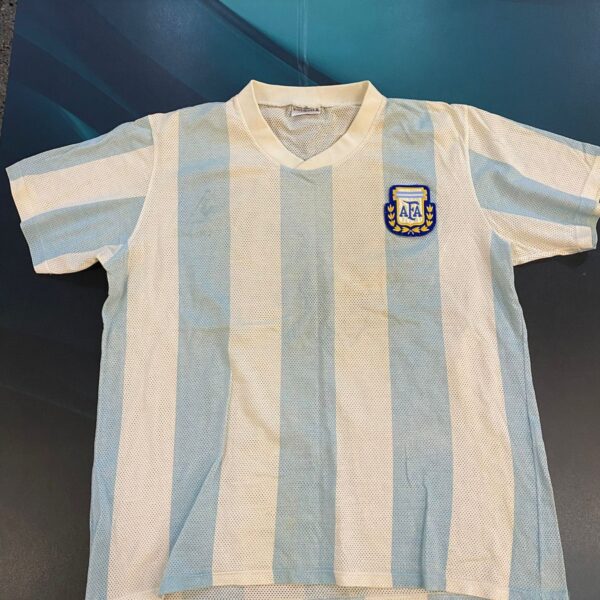 Camiseta de la selección argentina 1989 usada en partido 24 tecnología Air tech