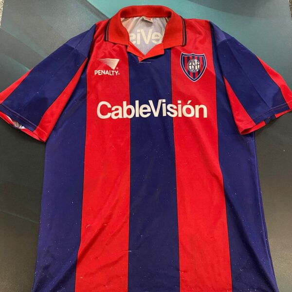 Camiseta de San Lorenzo 1995 10 Paulo Silas nro pintura talle XL