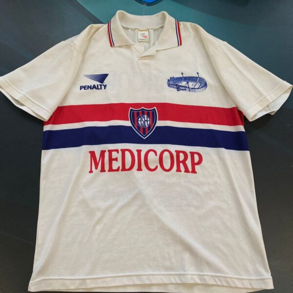 Camiseta alternativa de San Lorenzo 1994 7 nro pintura talle 10 (L)