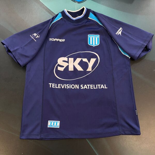 Camiseta alternativa de Racing club 2002 22 nro pintura Chanchi Estevez talle M