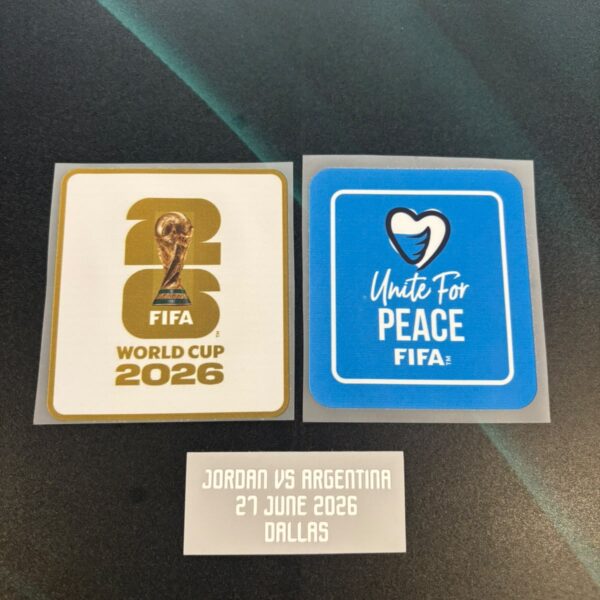 set completo de parches partido vs jordania messi mundial 2026