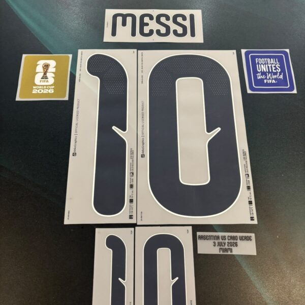 set completo de parches partido vs cabo verde messi mundial 2026 + 10 messi