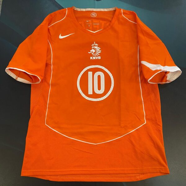 Camiseta de la selección de Holanda reedición 2004 10 V. Nistelrooy talle L