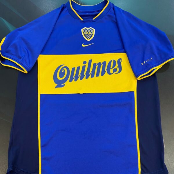 💣 camiseta de boca 2001 talle M  juan roman riquelme números de plastisol!