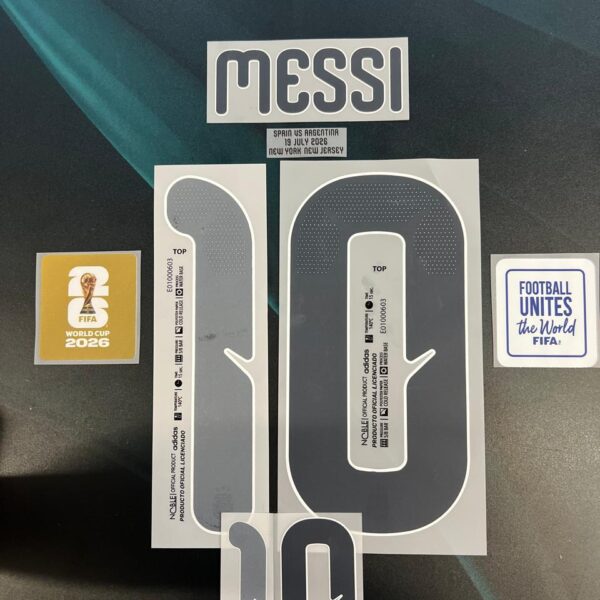 set completo de parches partido vs españa final copa del mundo messi mundial 2026 + 10 messi